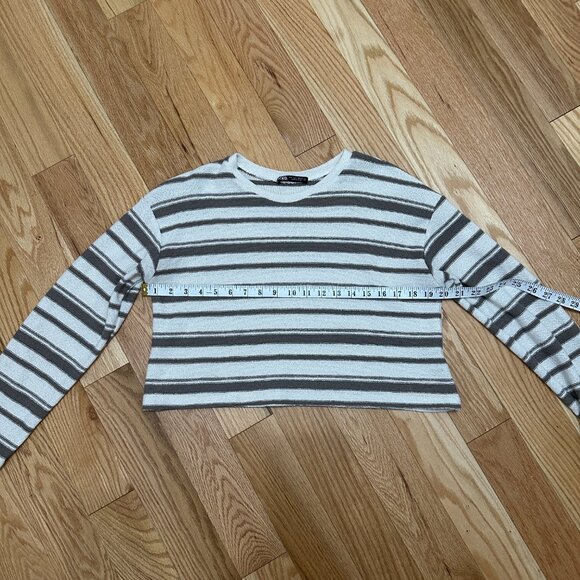 ZARA Striped Rustic Sweater - Size Small - MINK - Picture 6 of 8